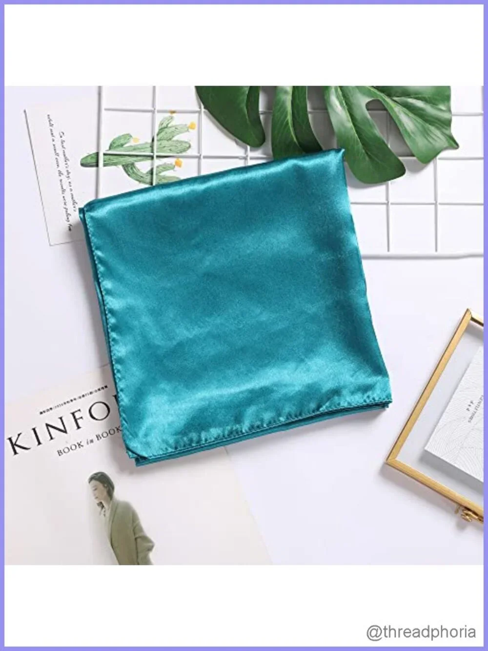 Satin Head Scarf Large Square 35x35 in for Hair Wrapping, Sleep, Beach, Hijab